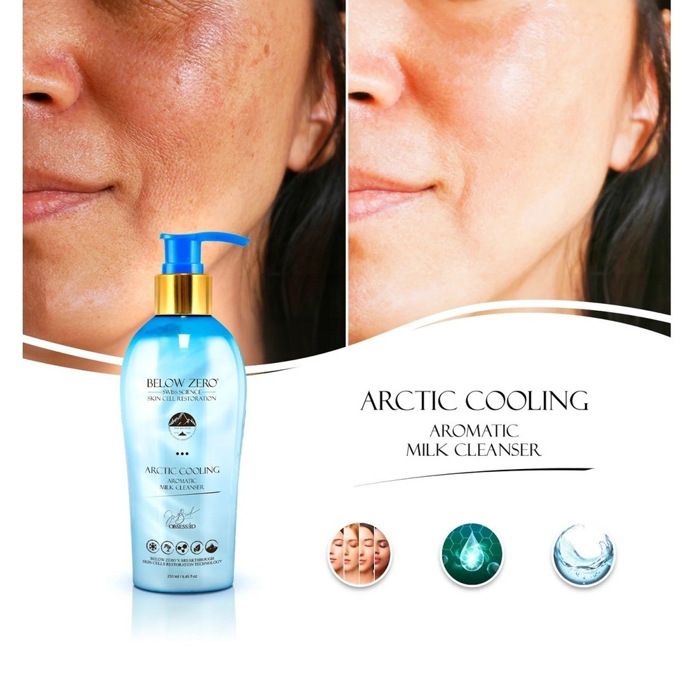 Below Zero‎ Arctic Cooling Aromatic Milk Cleanser Skin Cell Restoration 8.45oz